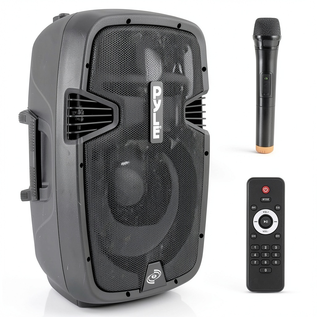 Pavo 1000W Powered PA Monitor Speaker in a studio setting