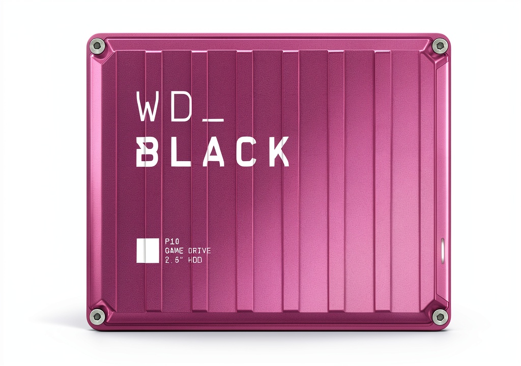 WD BLACK P10 Game Drive connected to a PlayStation 5 console on an entertainment center