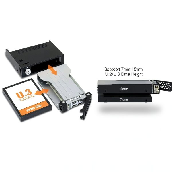 Icy Dock ToughArmor MB601V5K-B U.2 U.3 NVMe Drive Enclosure-3