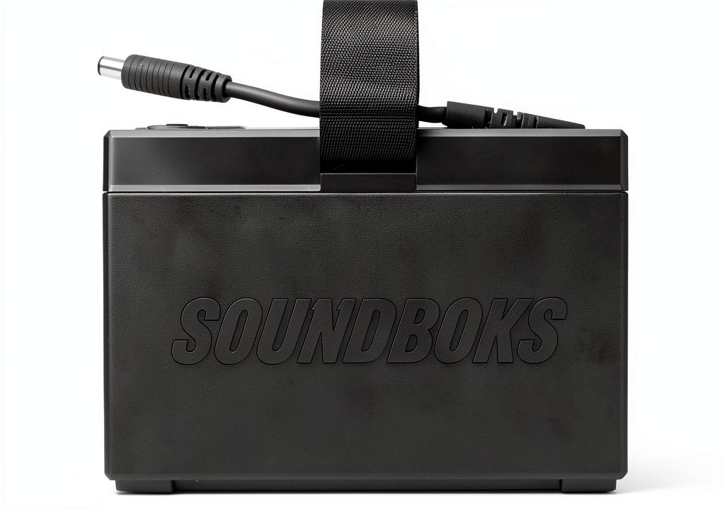 SOUNDBOKS battery being swapped into a speaker