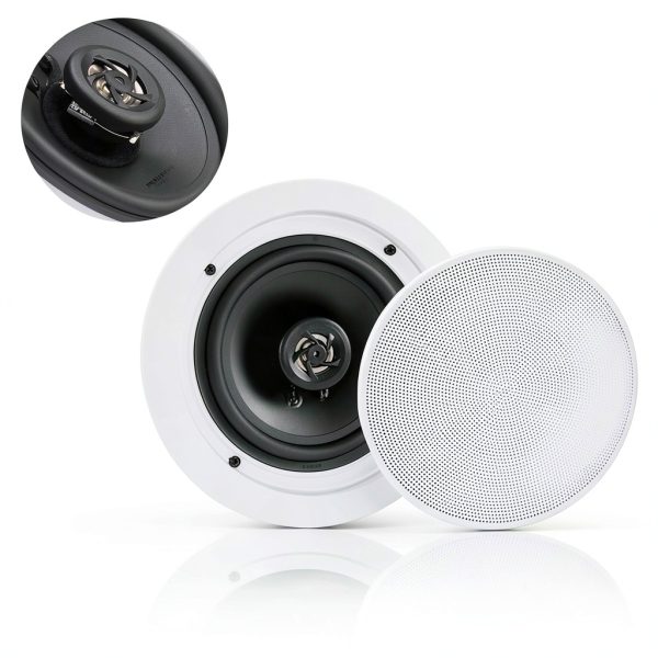 Pyle 8 Inch Bluetooth In Ceiling Wall Speaker Pair White-10