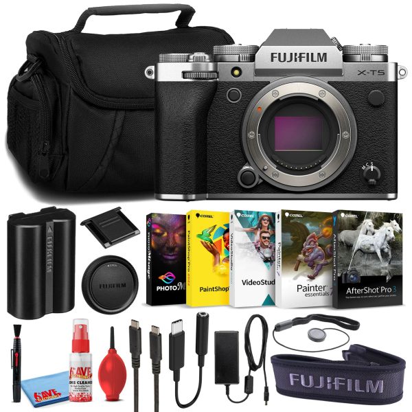 Fujifilm X T5 Mirrorless Camera Silver Body Corel Software-0