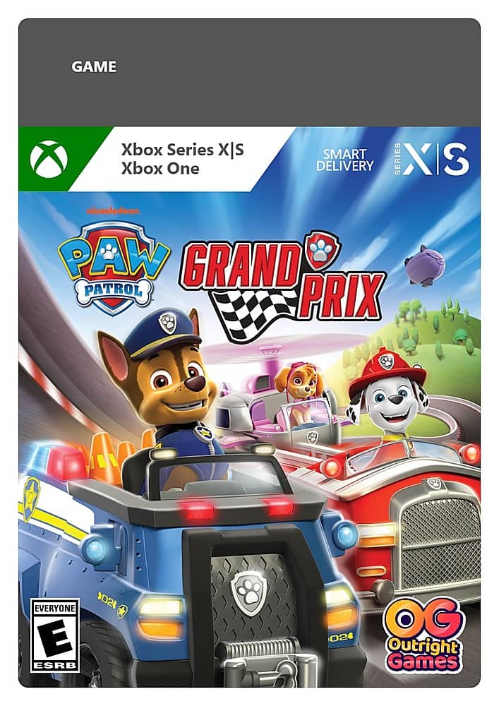 Kids playing PAW Patrol Grand Prix Kart Racing Game on a living room couch