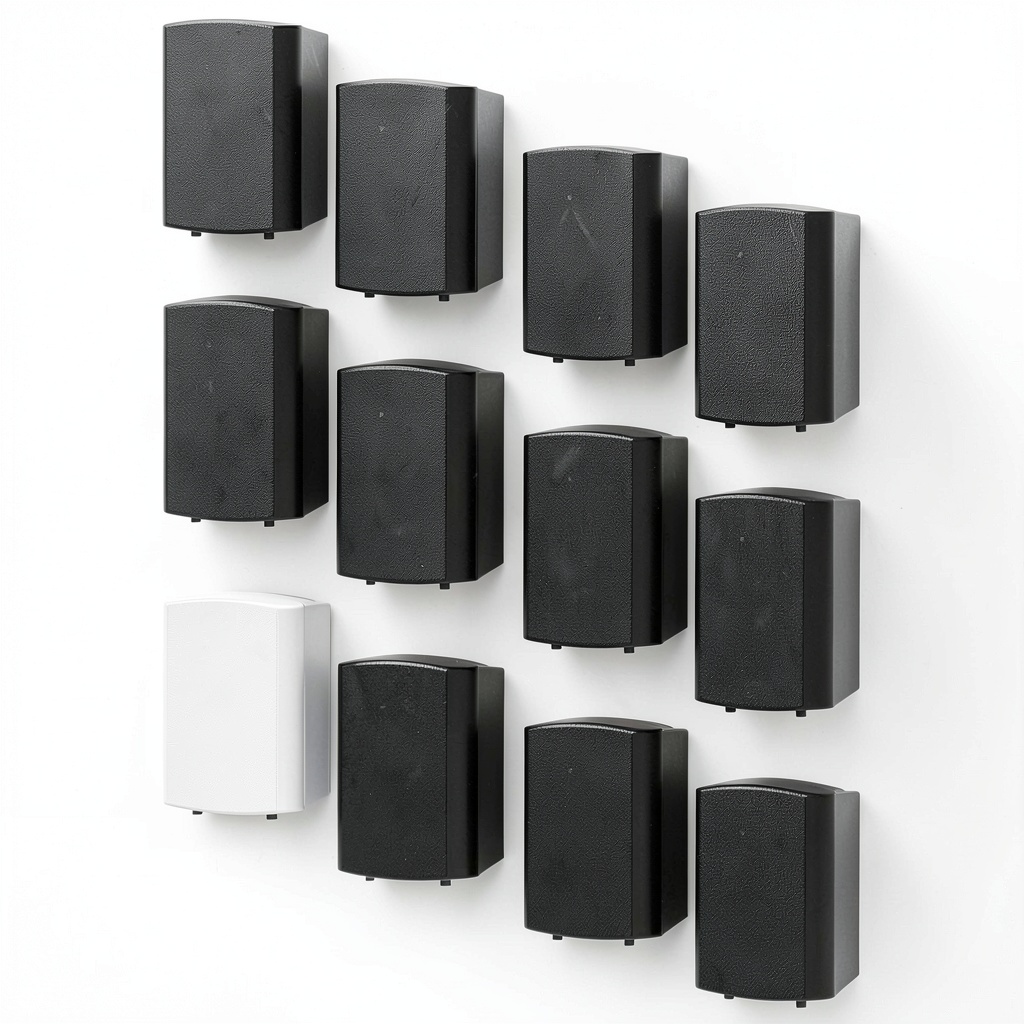 Installing Goldwood TS425ODB Weatherproof Indoor Outdoor Speakers 6 on a wooden patio wall