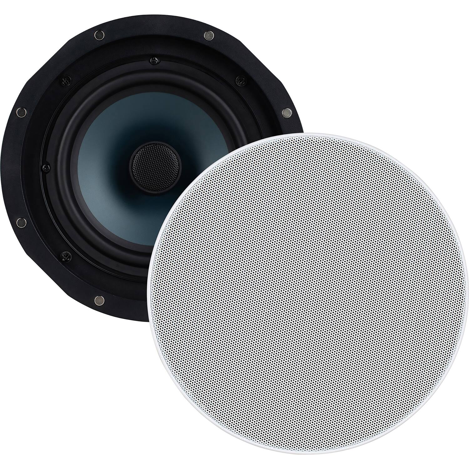Dayton Audio CC65W in-ceiling speaker installed in a modern home theater