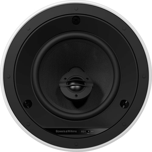 Bowers Wilkins CI600 in-ceiling speaker installed in a modern living room