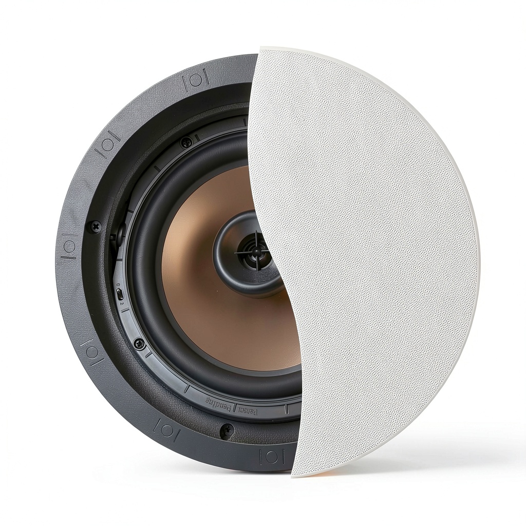 Klipsch CDT 5800 C II White speaker installed in a modern ceiling