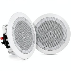 Pyle 8 Inch Bluetooth In Ceiling Wall Speaker Pair White-0