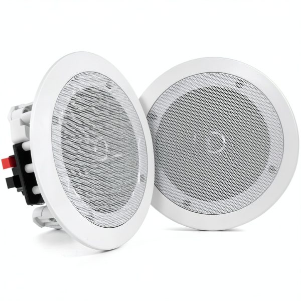 Pyle 8 Inch Bluetooth In Ceiling Wall Speaker Pair White-0