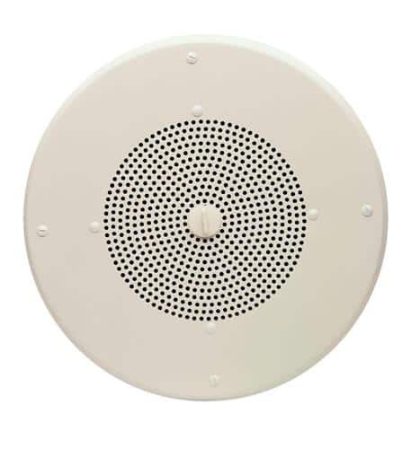 Valcom Ceiling Speaker installed in a commercial ceiling
