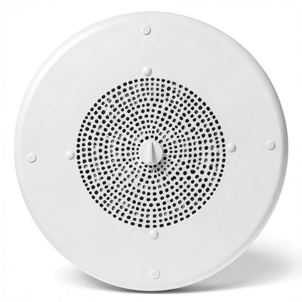 Valcom V 1220 ceiling speaker installed in an office environment